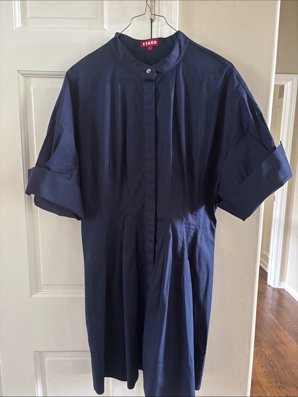Staud navy dress. Darling! Worn once. Size large